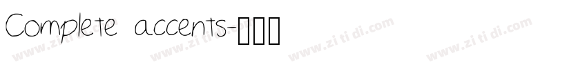 Complete accents字体转换